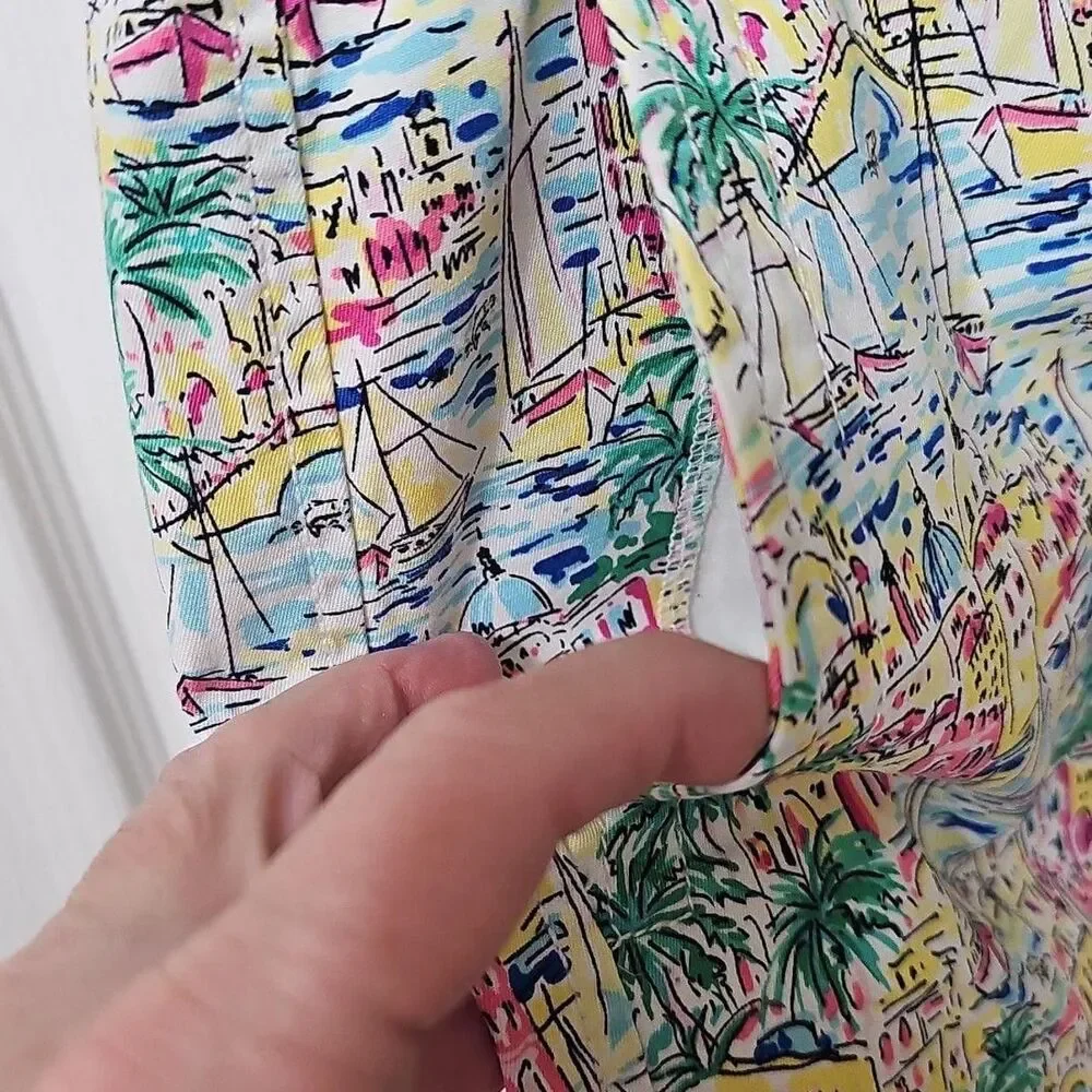 Talbots Girlfriend Chino Short 12P Scenic Coastal Print - Picture 6 of 7